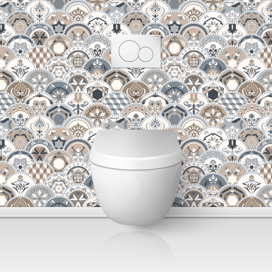 Toilets Self Adhesive - Cement tile effect