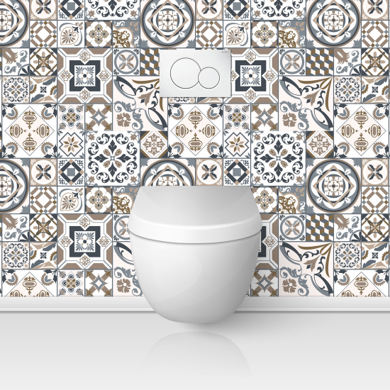 Toilets Self Adhesive - Cement tile effect