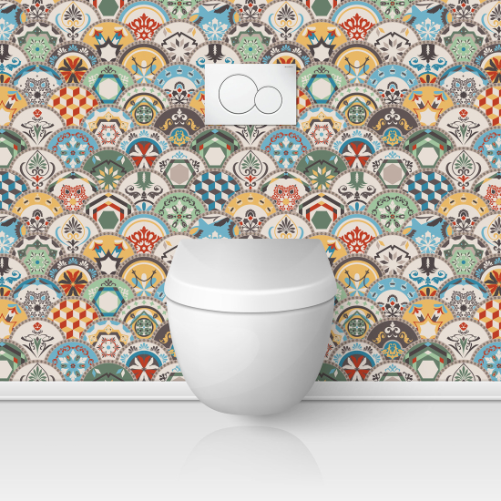 Toilets Self Adhesive - Cement tile effect