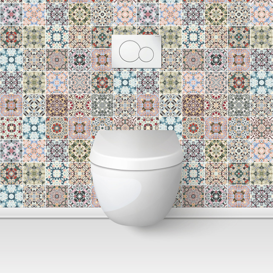 Toilets Self Adhesive - Cement tile effect