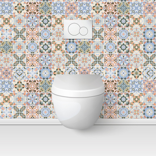 Toilets Self Adhesive - Cement tile effect