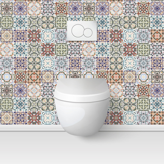 Toilets Self Adhesive - Cement tile effect