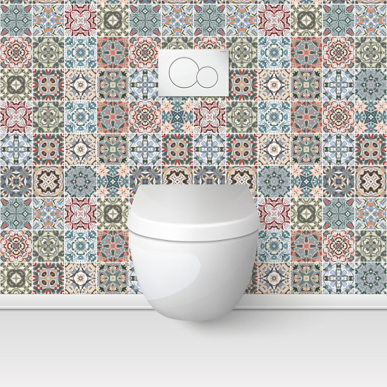 Toilets Self Adhesive - Cement tile effect