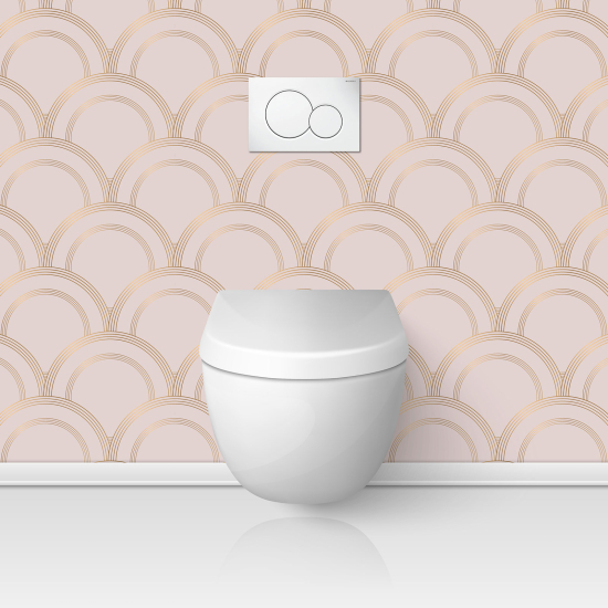 Toilets Self Adhesive - Elegant pattern