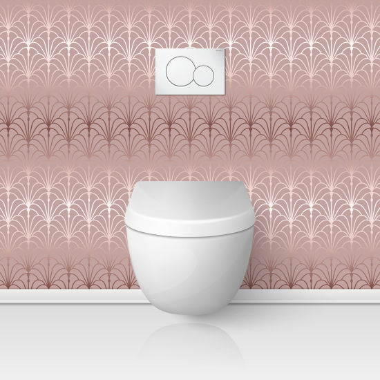 Toilets Self Adhesive - Elegant pattern