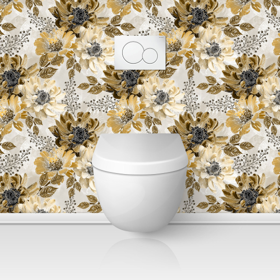 Toilets Self Adhesive - Flowers