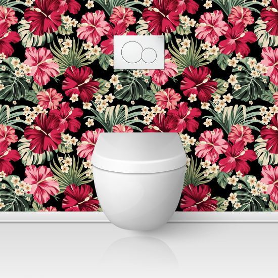 Toilets Self Adhesive - Flowers