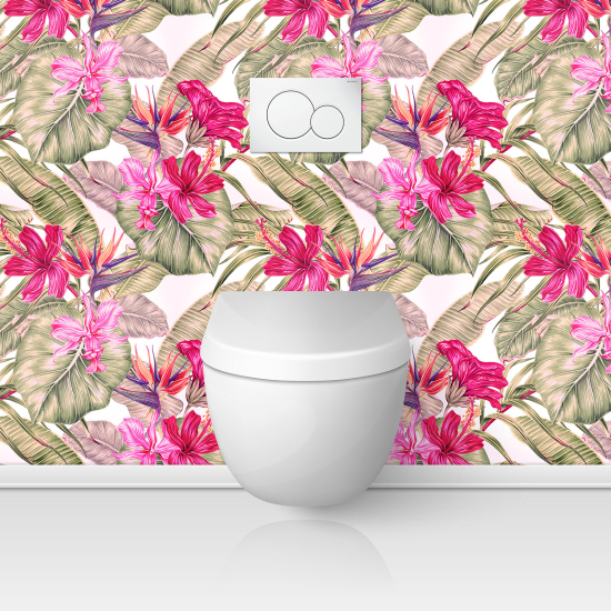 Toilets Self Adhesive - Flowers