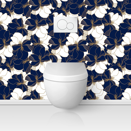 Toilets Self Adhesive - Flowers