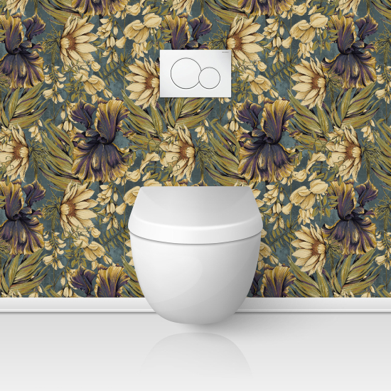 Toilets Self Adhesive - Flowers