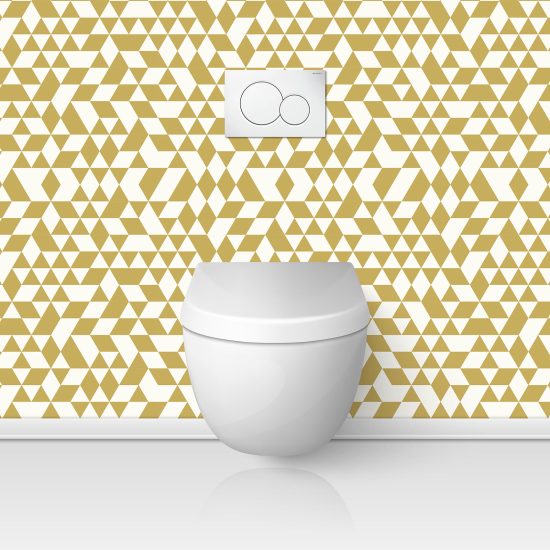 Toilets Self Adhesive - Geometric Pattern