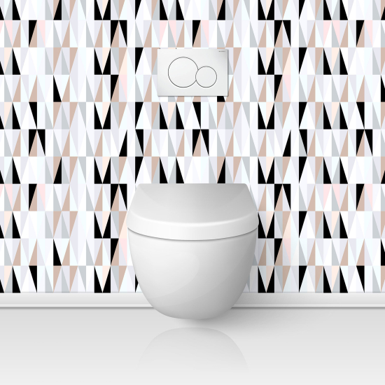 Toilets Self Adhesive - Geometric Pattern