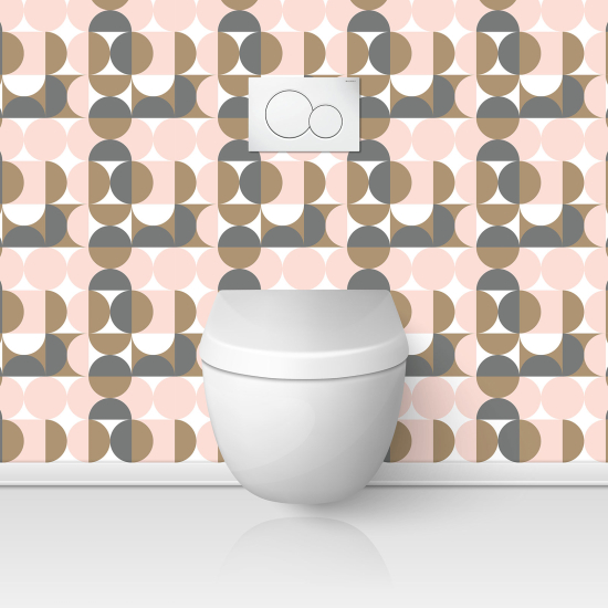 Toilets Self Adhesive - Geometric pattern