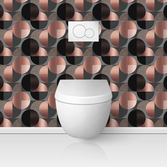 Toilets Self Adhesive - Geometric pattern