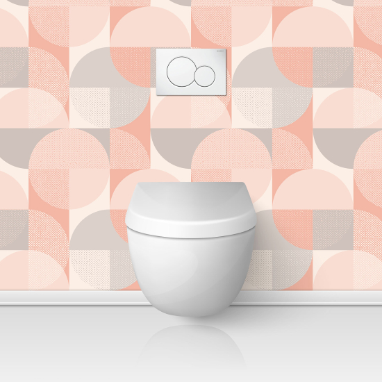 Toilets Self Adhesive - Geometric pattern