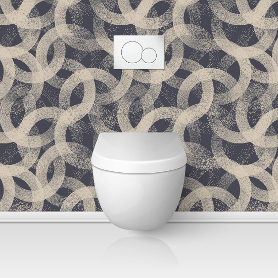 Toilets Self Adhesive - Geometric pattern