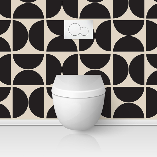 Toilets Self Adhesive - Geometric pattern