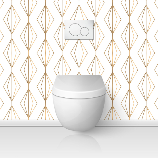 Toilets Self Adhesive - Geometric Pattern