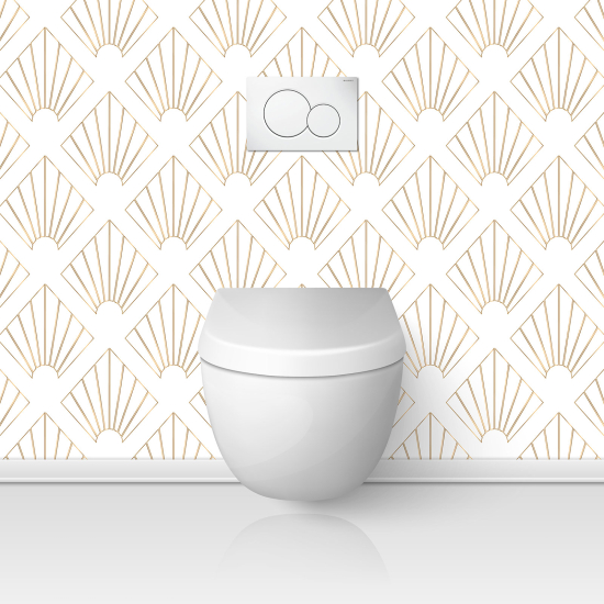 Toilets Self Adhesive - Geometric Pattern