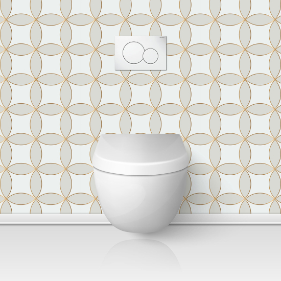 Toilets Self Adhesive - Geometric pattern