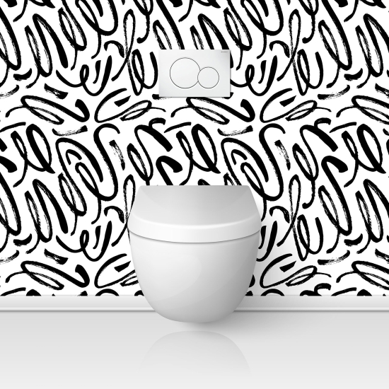 Toilets Self Adhesive - Graphic Pattern