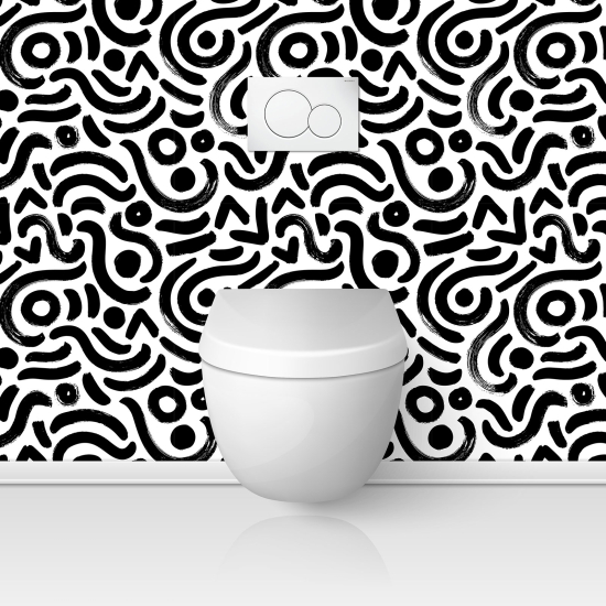 Toilets Self Adhesive - Graphic Pattern