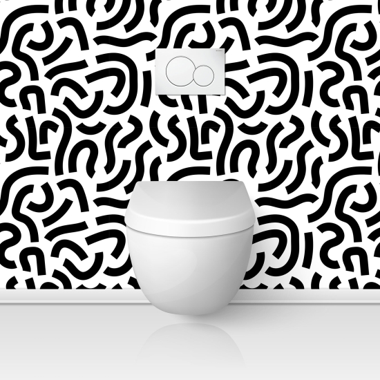 Toilets Self Adhesive - Graphic Pattern