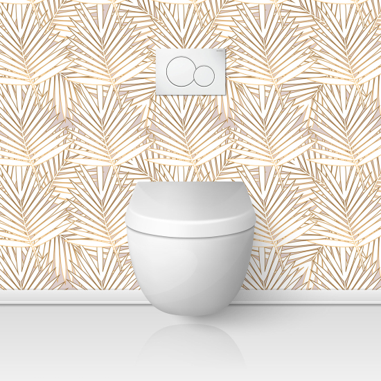 Toilets Self Adhesive - Leaves