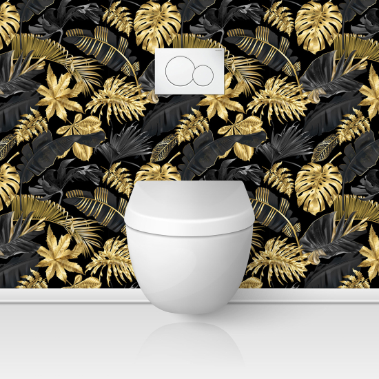 Toilets Self Adhesive - Tropical Flowers