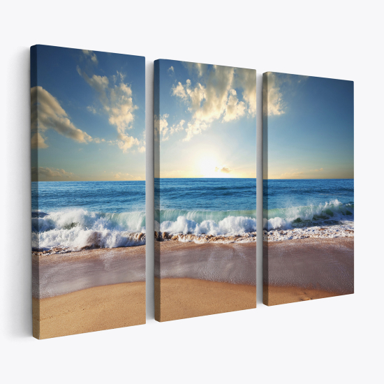 Triptych Canvas Prints - Beach