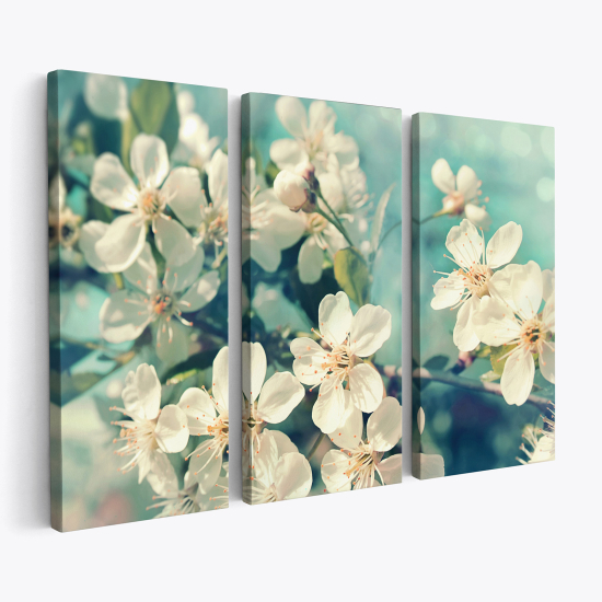 Triptych Canvas Prints - Cherry Blossoms