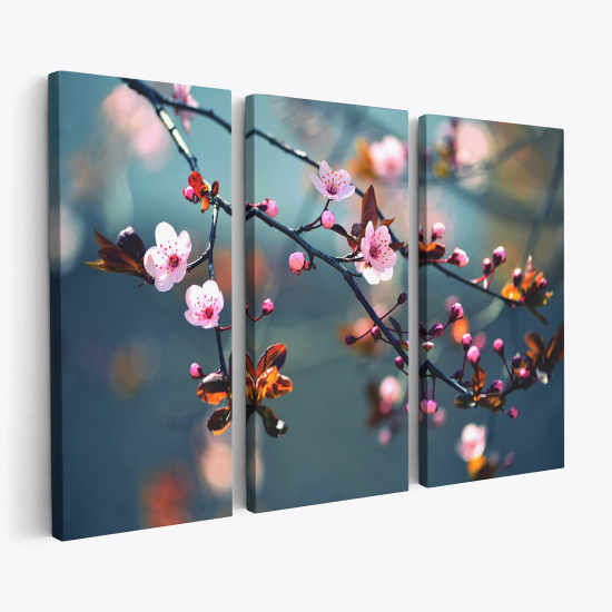 Triptych Canvas Prints - Cherry Blossoms