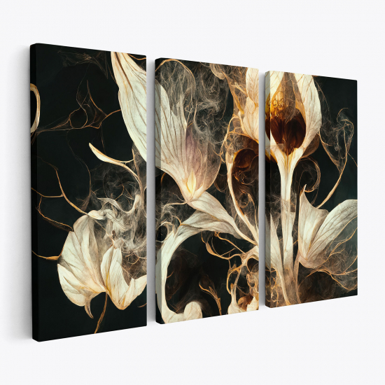 Triptych Canvas Prints - Flowers