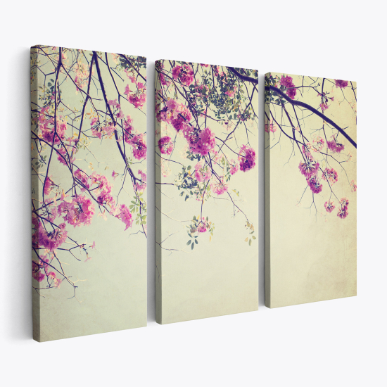 Triptych Canvas Prints - Flowers