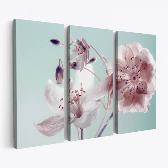 Triptych Canvas Prints - Flowers