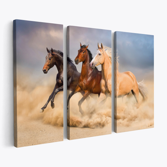 Triptych Canvas Prints - Horses