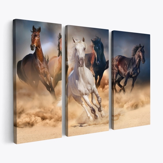 Triptych Canvas Prints - Horses