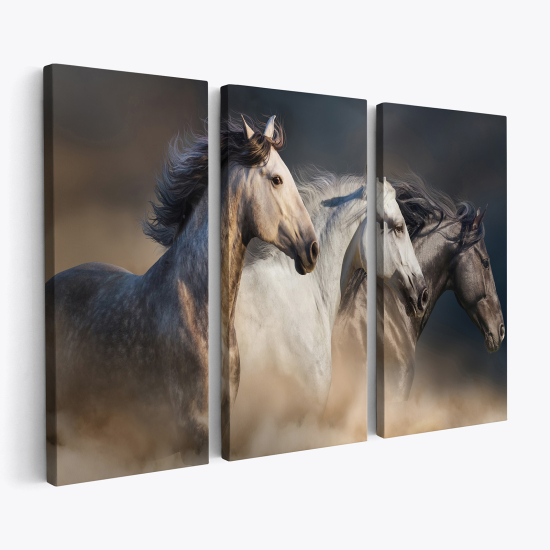 Triptych Canvas Prints - Horses