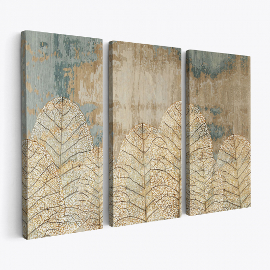 Triptych Canvas Prints - Leaves