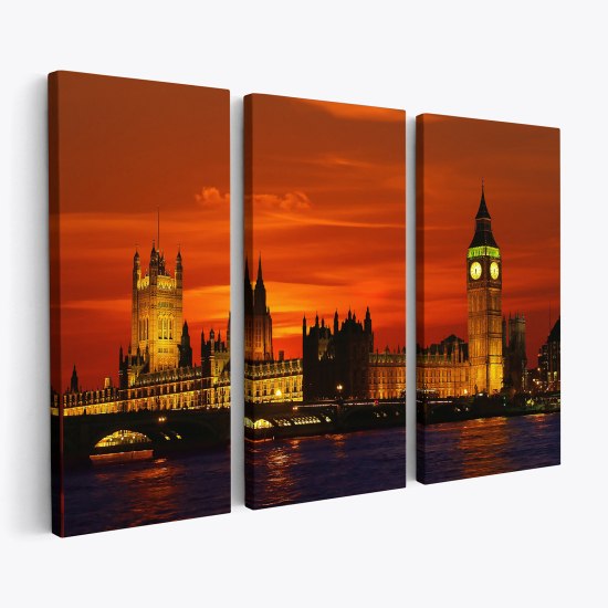 Triptych Canvas Prints - London