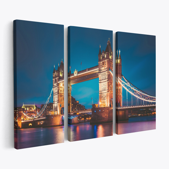 Triptych Canvas Prints - London Tower Bridge