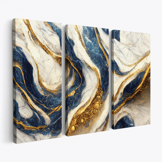 Triptych Canvas Prints - Marble effect