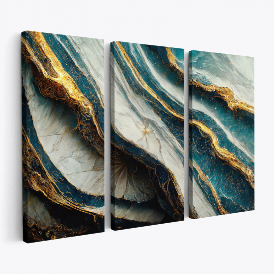 Triptych Canvas Prints - Marble effect