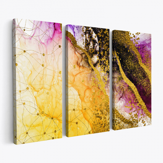 Triptych Canvas Prints - Marble effect