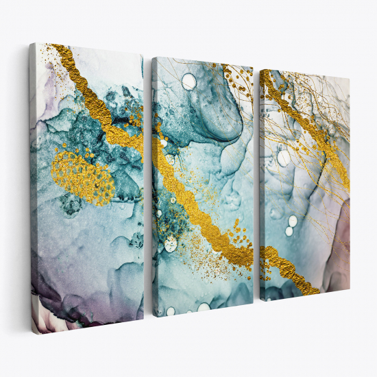 Triptych Canvas Prints - Marble effect