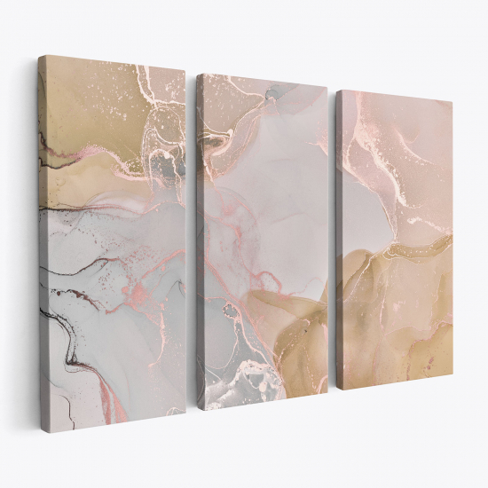 Triptych Canvas Prints - Marble effect