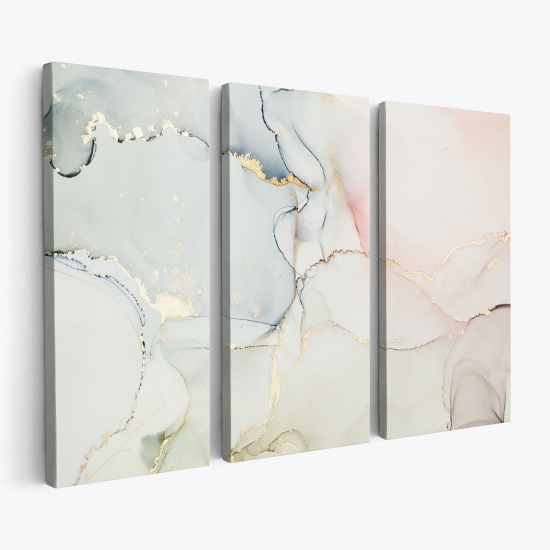 Triptych Canvas Prints - Marble effect