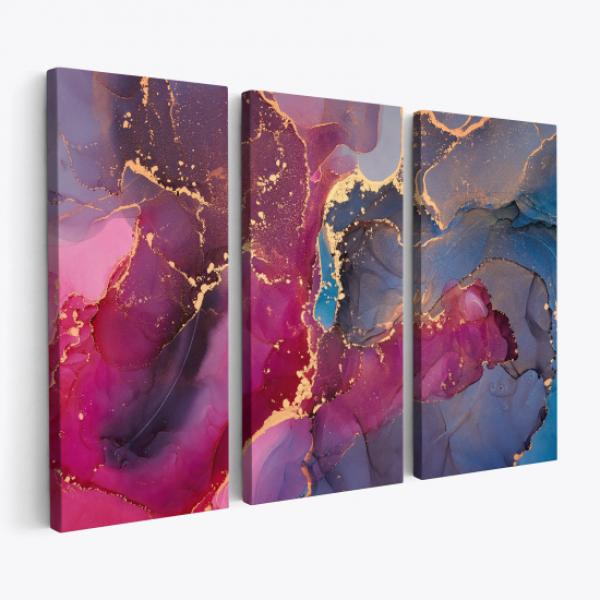 Triptych Canvas Prints - Marble effect