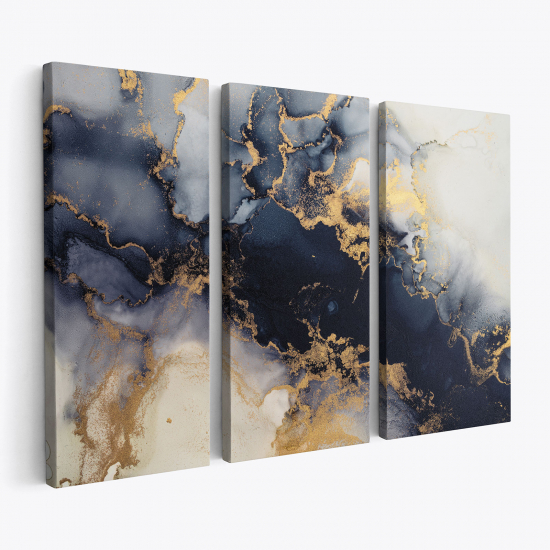 Triptych Canvas Prints - Marble Effect