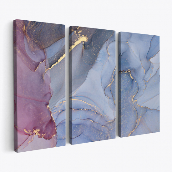 Triptych Canvas Prints - Marble effect